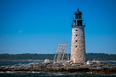 Remote Halfway Rock Lighthouse in Southern Maine